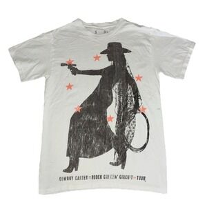 Beyonce Most Wanted Tee S White Cowboy Carter Tour 2025 Merch NEW *spots‎